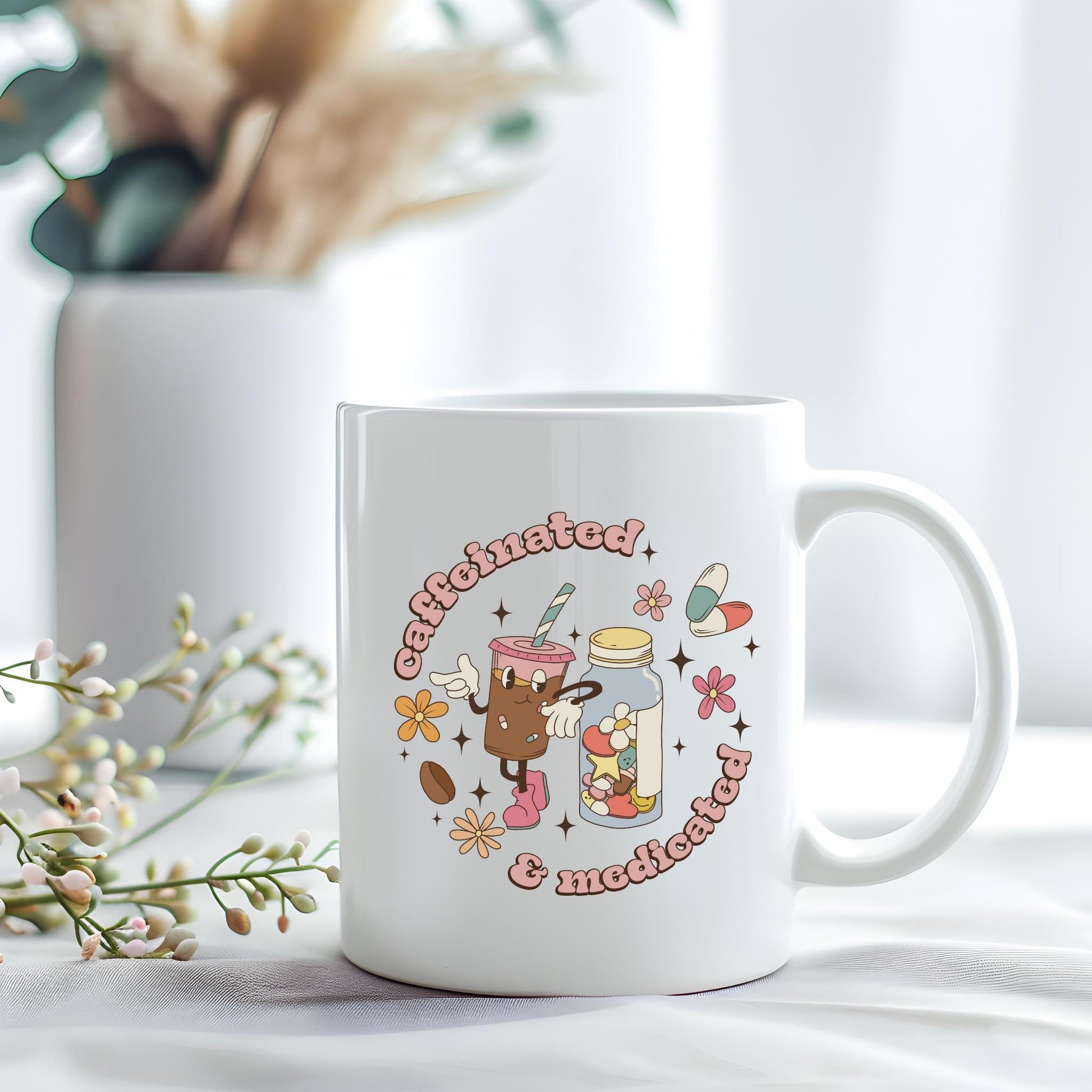 Caffeinated and Medicated Mug | Medic Gift | Doctor | ODP | Nurse | Vet