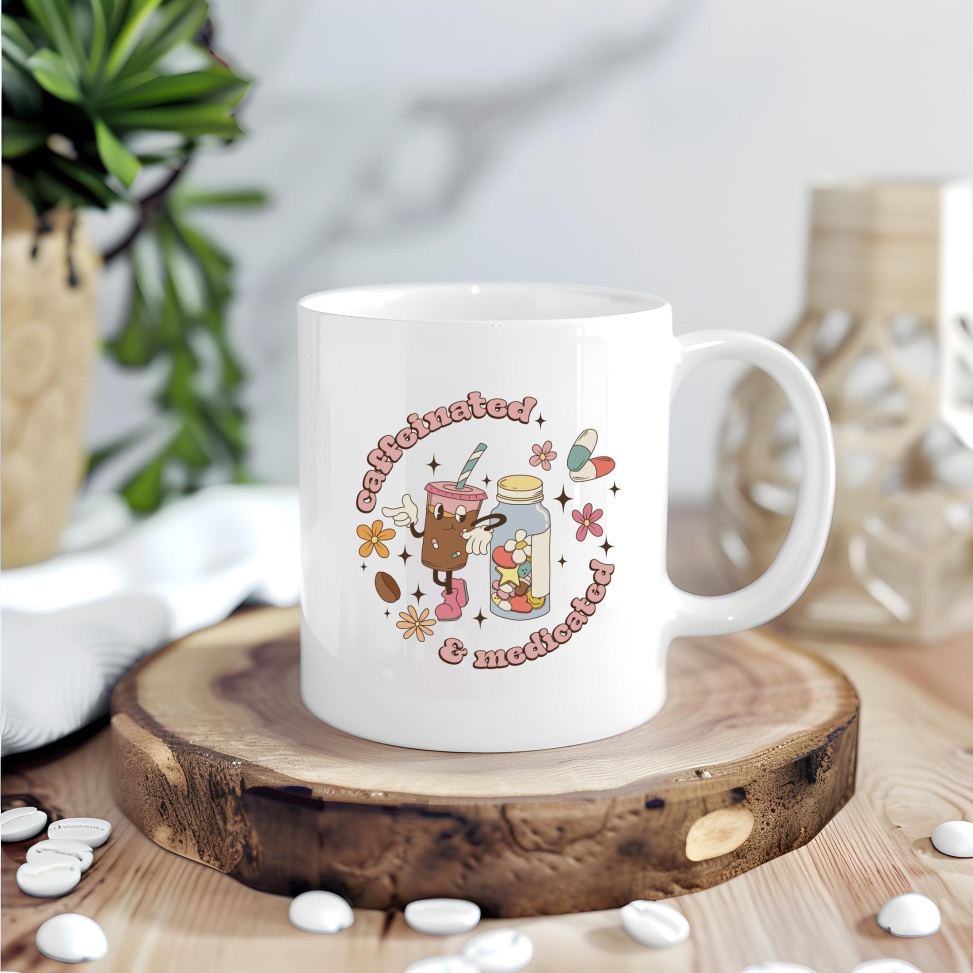 Caffeinated and Medicated Mug | Medic Gift | Doctor | ODP | Nurse | Vet