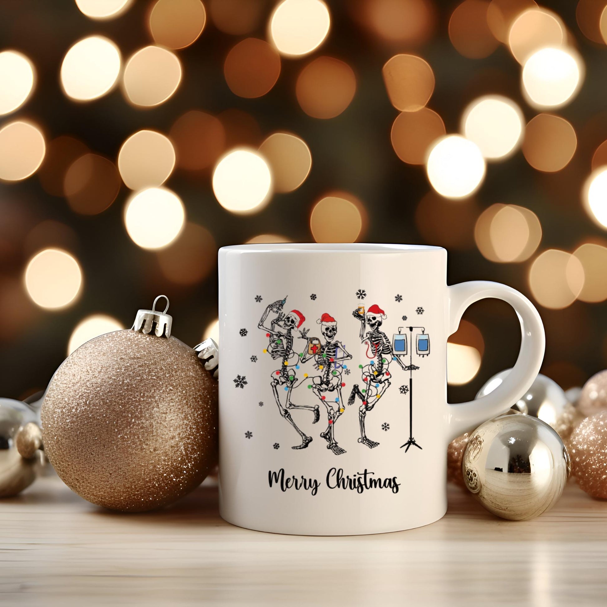 Dancing Skeletons Christmas Mug | Medic Gift | Doctor | ODP | Nurse | Vet