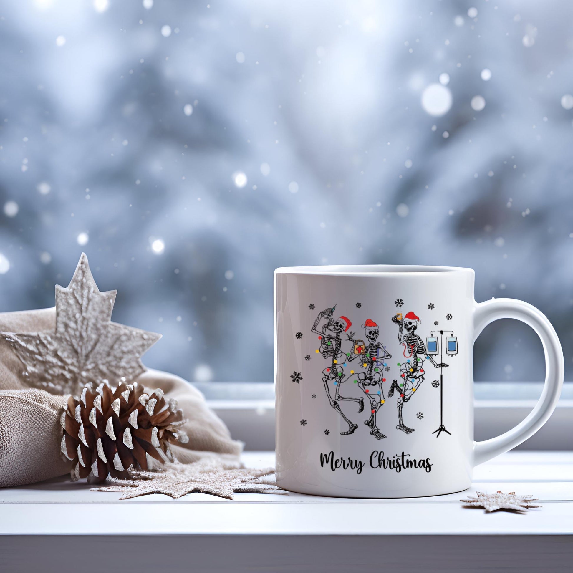 Dancing Skeletons Christmas Mug | Medic Gift | Doctor | ODP | Nurse | Vet