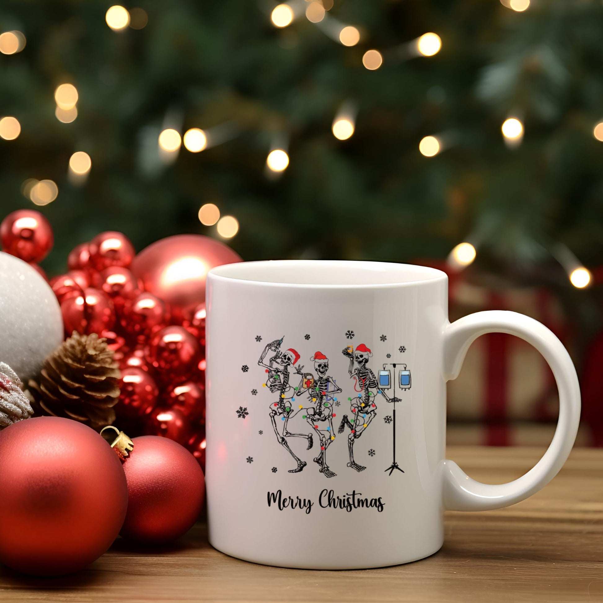 Dancing Skeletons Christmas Mug | Medic Gift | Doctor | ODP | Nurse | Vet